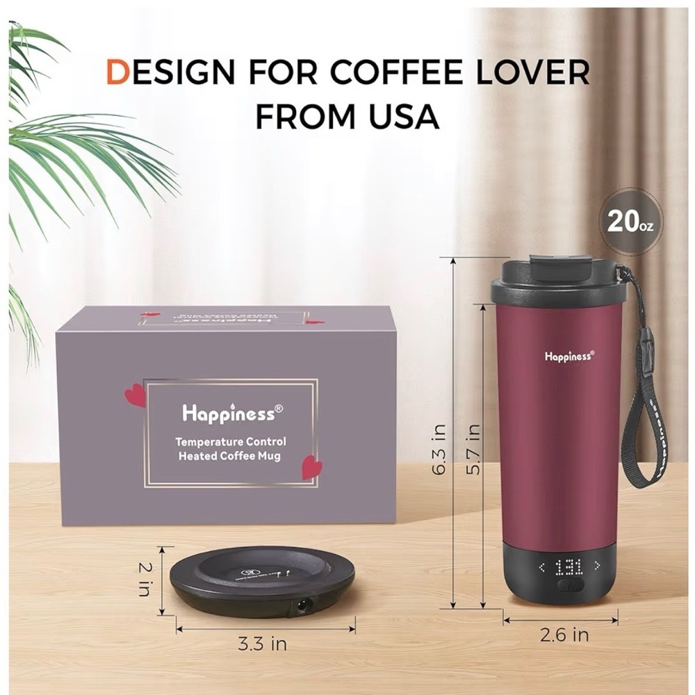 Smart Temperature Control Mug - Red - Picture 2 of 5